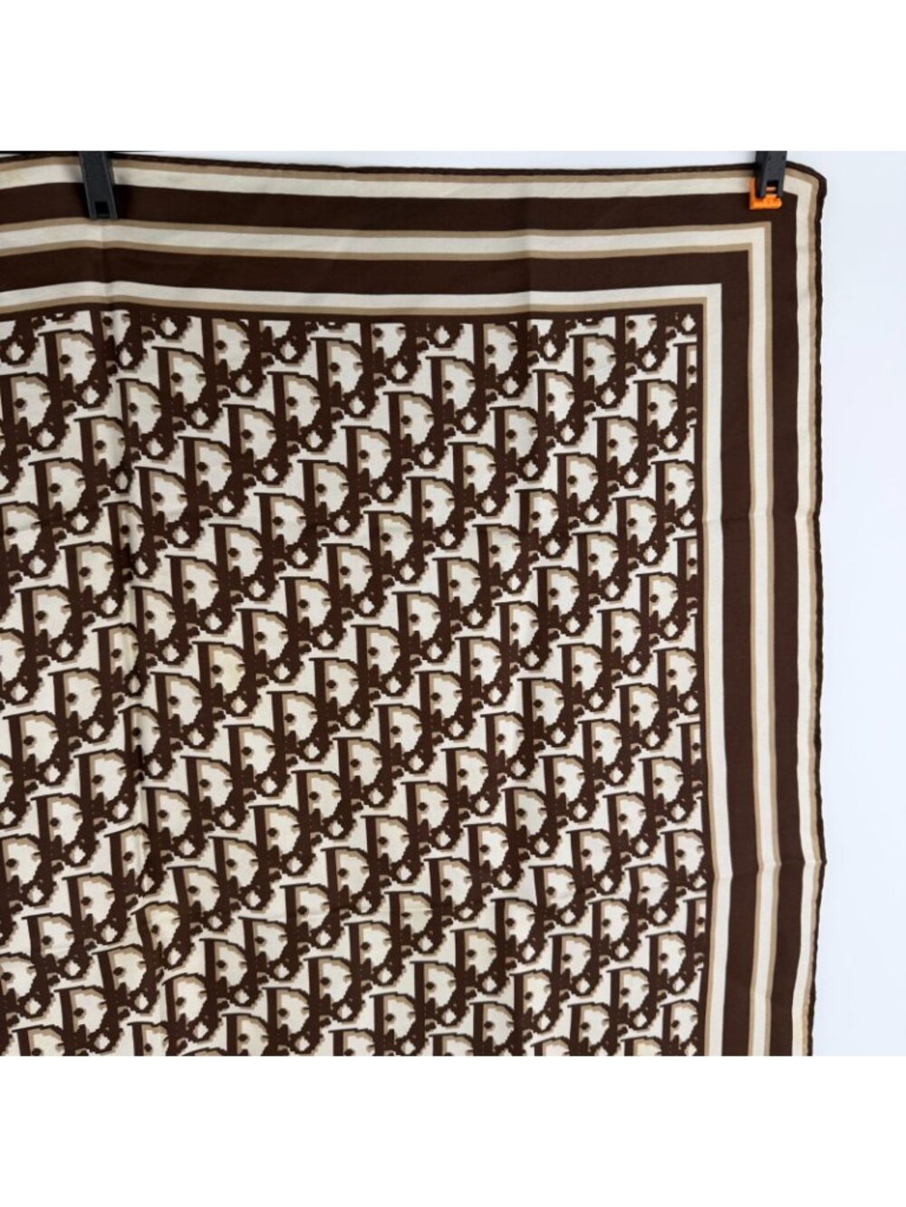 Dior Scarf Brown Silk Vintage - Picture 4 of 15